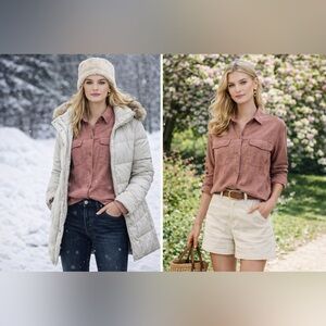 Madewell Women's Dusty Rose Button Down Shirt